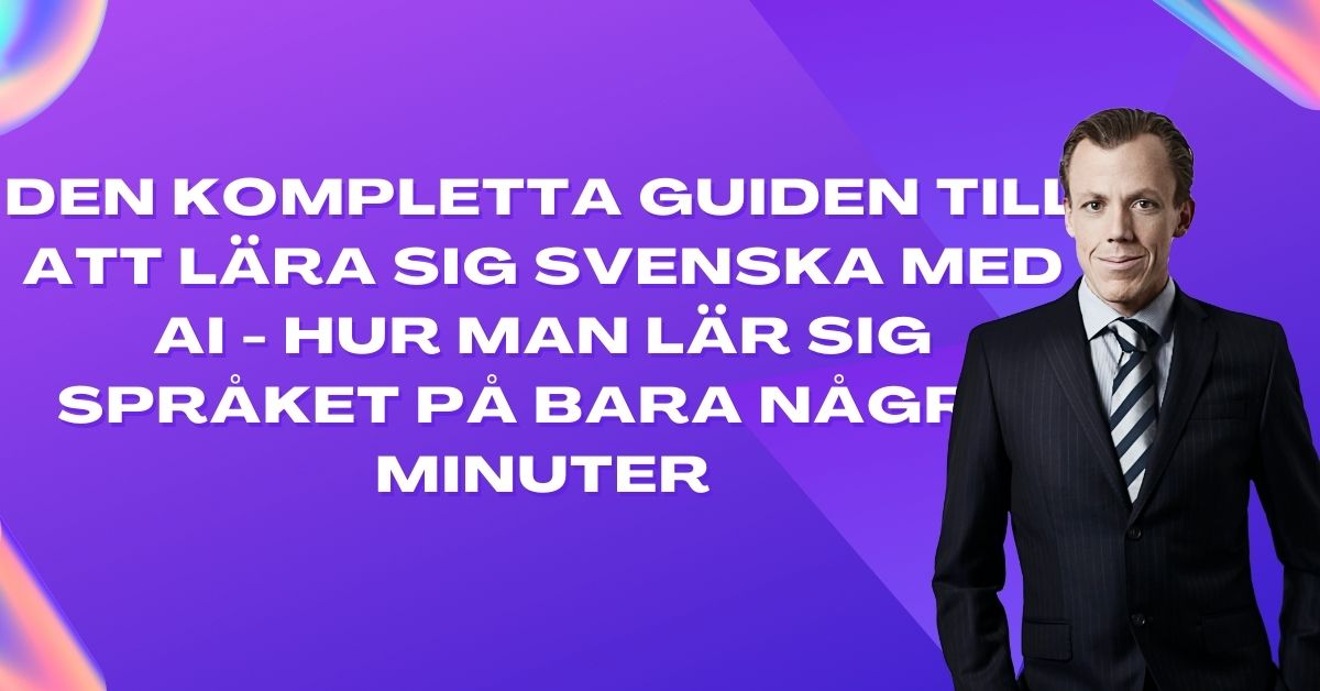 hur man lära sig svenska språket